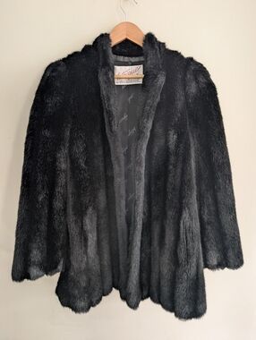 Intrigue Vintage Black Faux Fur Jacket